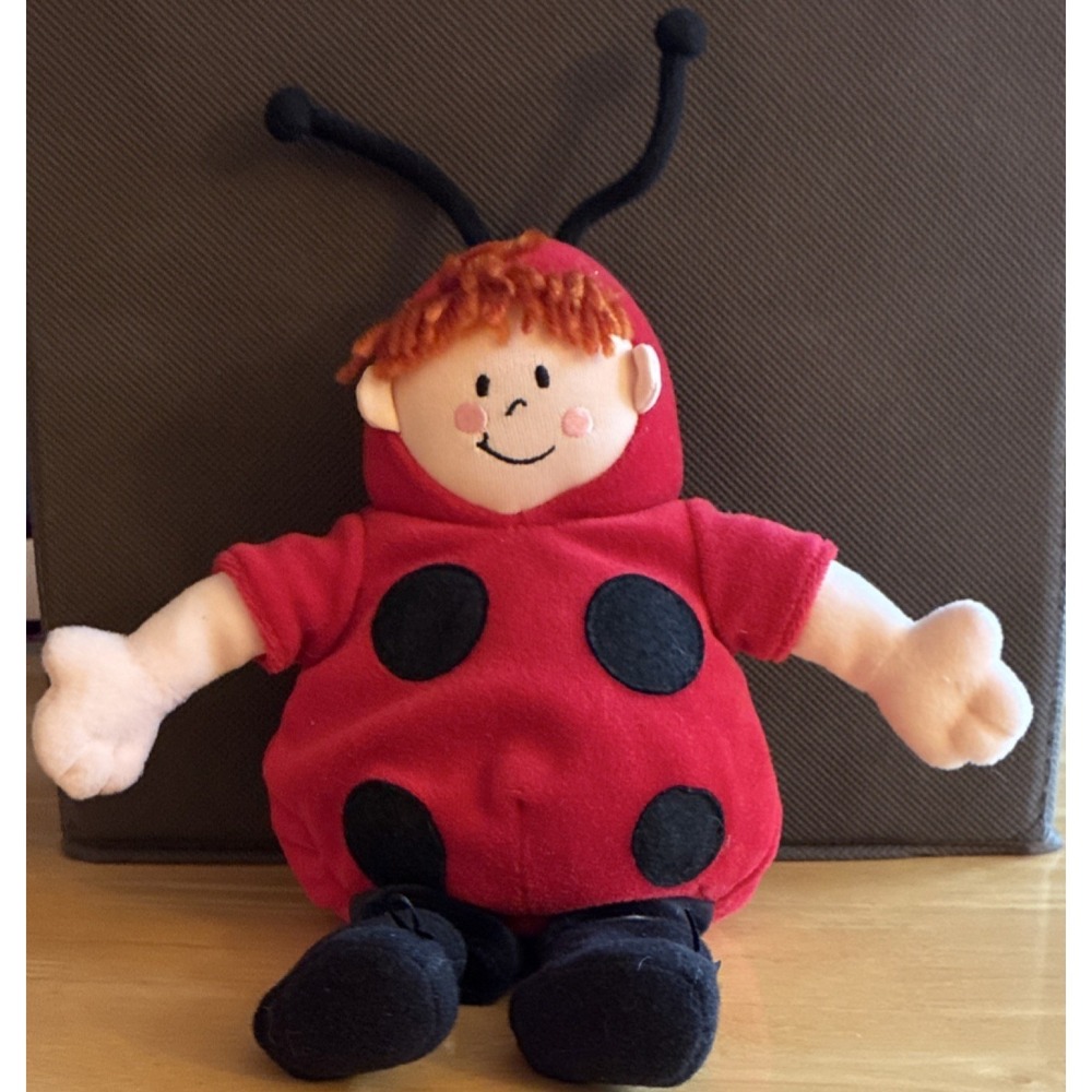 Metro Flower Friends Ladybug Plush Doll Red & Black 2001 Small